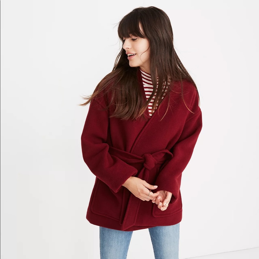 Madewell belted wrap coat